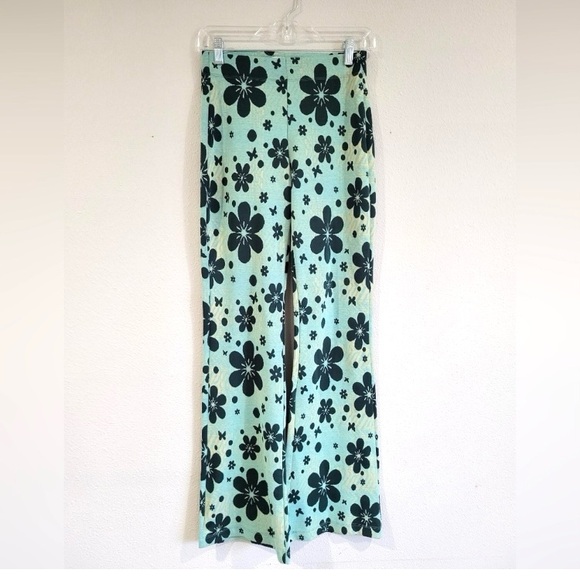 UO Urban Outfitters Floral Bryn Pull On Flare Pant Small - Picture 4 of 7